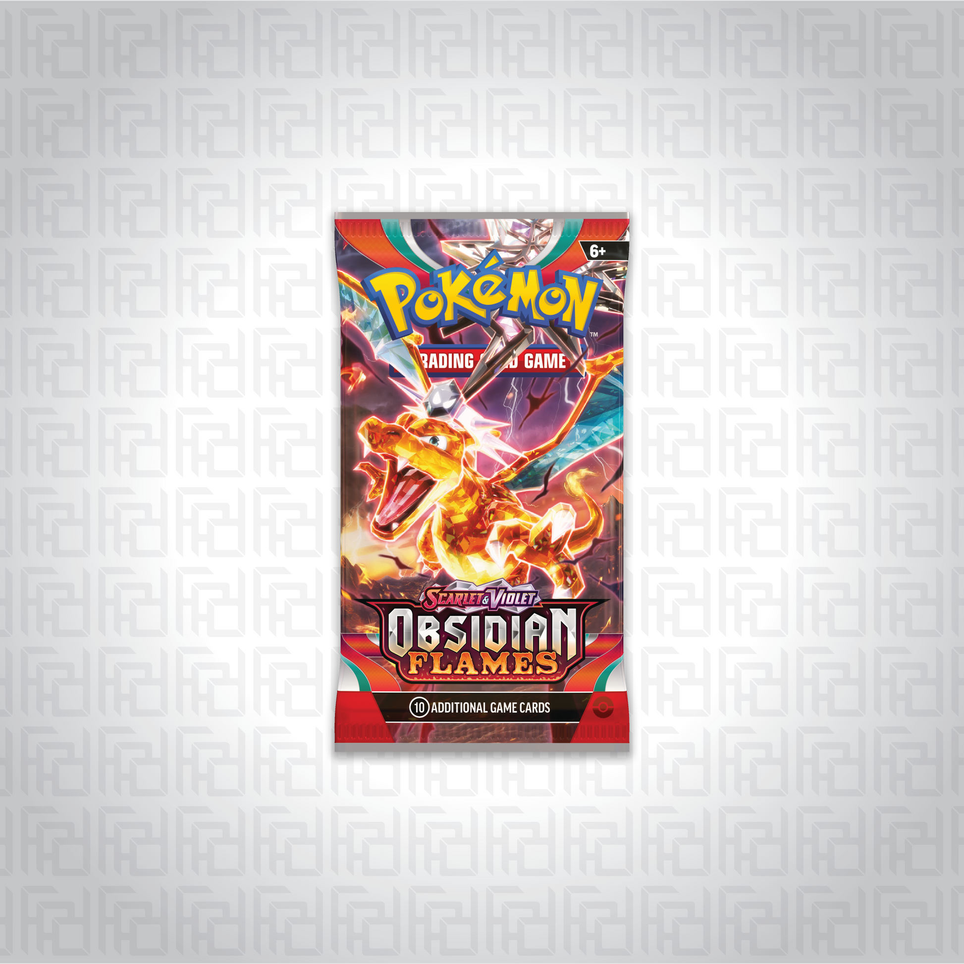 Pokemon Trading Card Game booster pack of Scarlet & Violet—Obsidian Flames expansion.