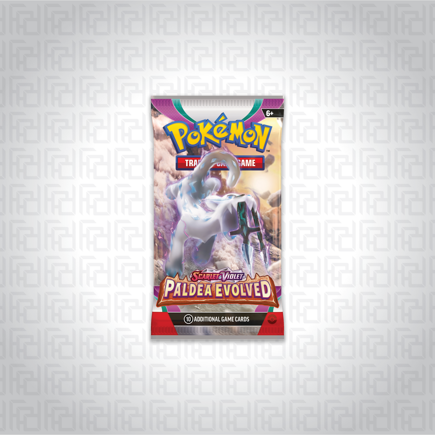Pokemon Trading Card Game booster pack of Scarlet & Violet—Paldea Evolved expansion.